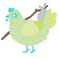 melon, a gluppy and lemon chicken with a double-lace pattern