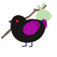 A sable and plum chicken