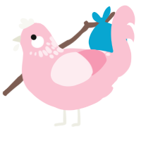 A rose chicken with a neck-speckle pattern