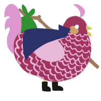 kay faraday, a wine and orchid chicken with a lace pattern
