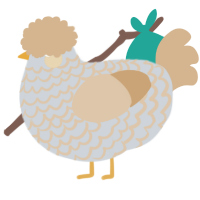 A mist and beige chicken with a lace pattern