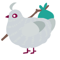 A mist and silver chicken with a bar pattern