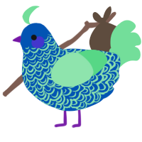 Marina, a ultramarine and spring chicken with a double-lace pattern