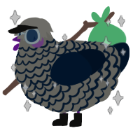 A ash and tumblr chicken with a lace pattern