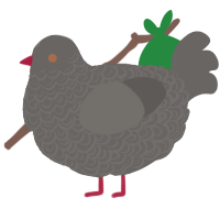 A grey chicken with a double-lace pattern