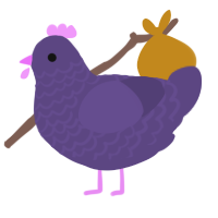 A overcast chicken with a lace pattern