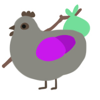 Flash of Pink, a ash and amethyst chicken