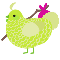 A lime and lemon chicken with a lace pattern
