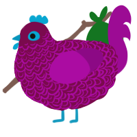 berry smoothie, a wine and plum chicken with a double-lace pattern