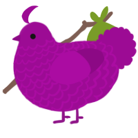 A plum chicken with a lace pattern