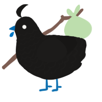 Silhouette, a sable chicken with a lace pattern