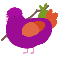 A plum and vermilion chicken