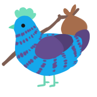 A sky and overcast chicken with a bar pattern