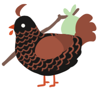 (unnamed), a sable and russet chicken with a lace pattern