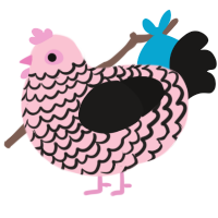 (unnamed), a rose and sable chicken with a lace pattern