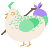 A cream and spring chicken with a half-lace pattern
