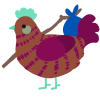 Cherry Pie, a russet and wine chicken with a bar pattern