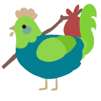 Gumbo, a sea and grass chicken with a head pattern