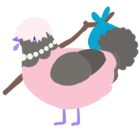 A rose and grey chicken with a head pattern