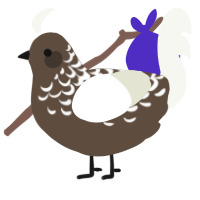 A bark and white chicken with a half-lace pattern