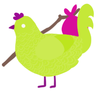 Uranium, a lime chicken with a double-lace pattern