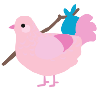 A rose and pink chicken with a half-lace pattern