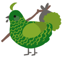 A leaf and chartreuse chicken with a lace pattern
