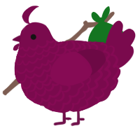A wine chicken with a lace pattern
