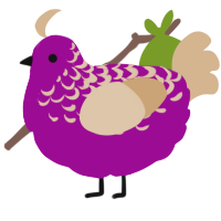 A plum and beige chicken with a half-lace pattern