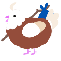 A russet and cream chicken with a head pattern