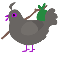 A grey chicken