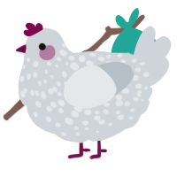A mist chicken with a speckle pattern