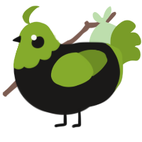 A sable and chartreuse chicken with a head pattern