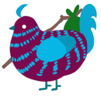 (unnamed), a wine and cerulean chicken with a bar pattern