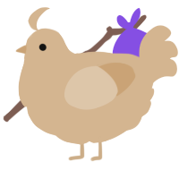 A beige chicken