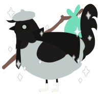 A silver and sable chicken with a head pattern