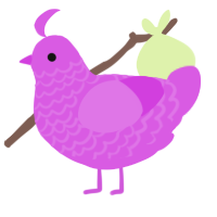 A orchid chicken with a lace pattern
