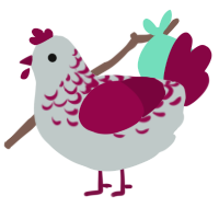(unnamed), a silver and maroon chicken with a half-lace pattern