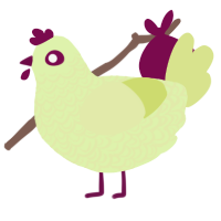 A apple and lemon chicken with a double-lace pattern