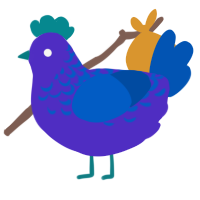 xXx DNA xXx, a indigo and ultramarine chicken with a half-lace pattern