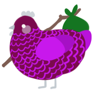A wine and amethyst chicken with a lace pattern
