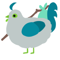 A silver and sea chicken