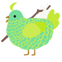 A spring and lime chicken with a lace pattern