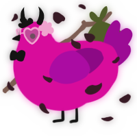 A fuchsia and plum chicken