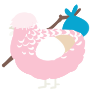 A rose and cream chicken with a half-lace pattern