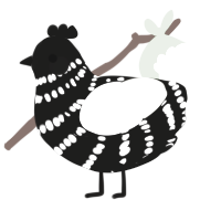 A sable and white chicken with a bar pattern