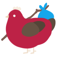 A crimson and bark chicken