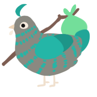 A ash and turquoise chicken with a bar pattern