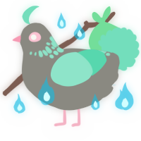 A ash and mint chicken with a neck-speckle pattern