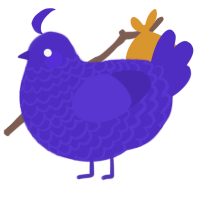 A indigo chicken with a lace pattern